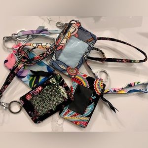Vera Bradley lanyards and pouches.